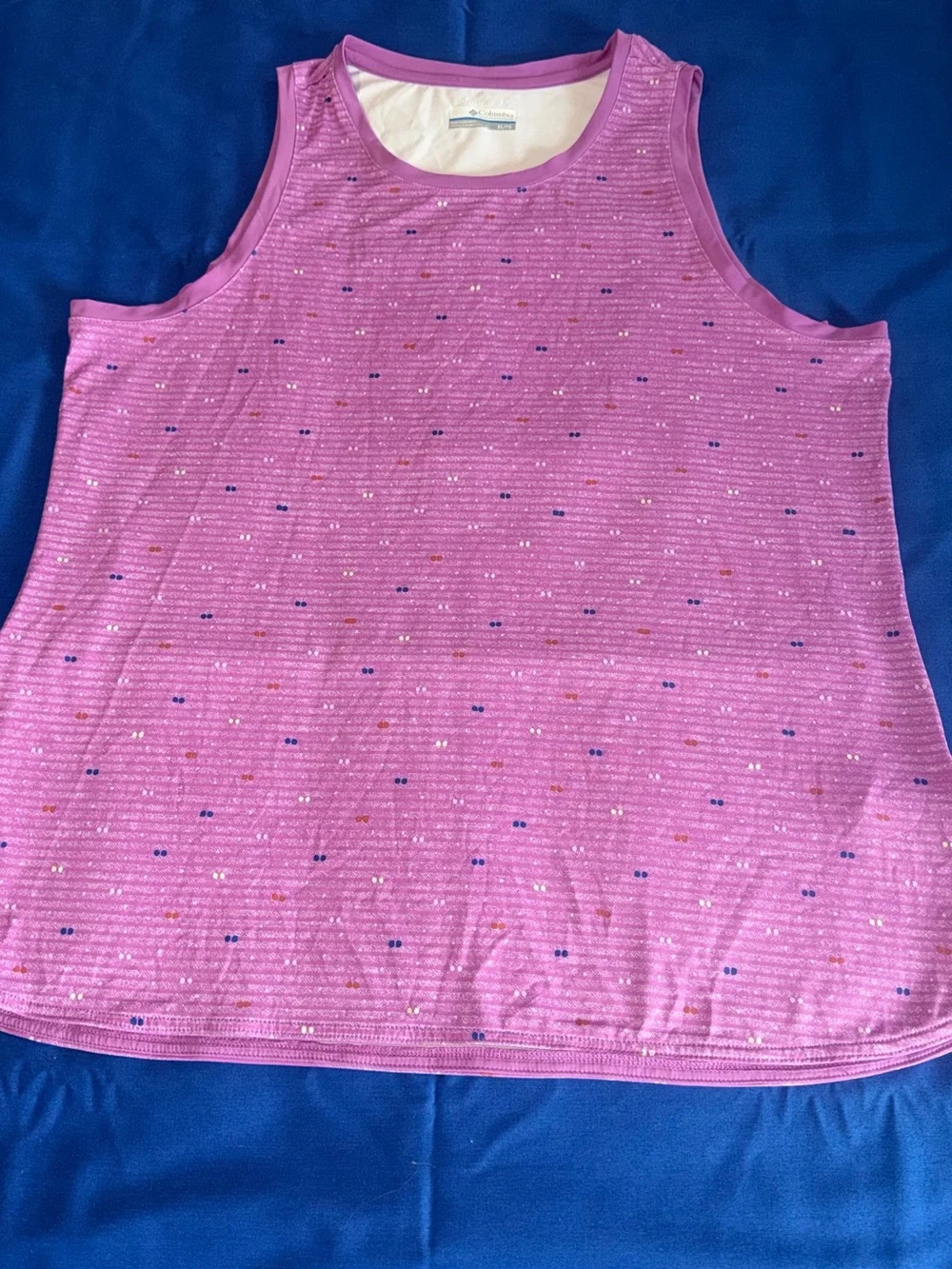 COLUMBIA WOMEN'S BETWEEN LINES PRINT OMNI FREEZE TANK TOP Sz XL